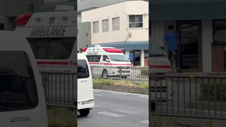 慈恵大医科大学附属柏病院　救急車　緊急走行