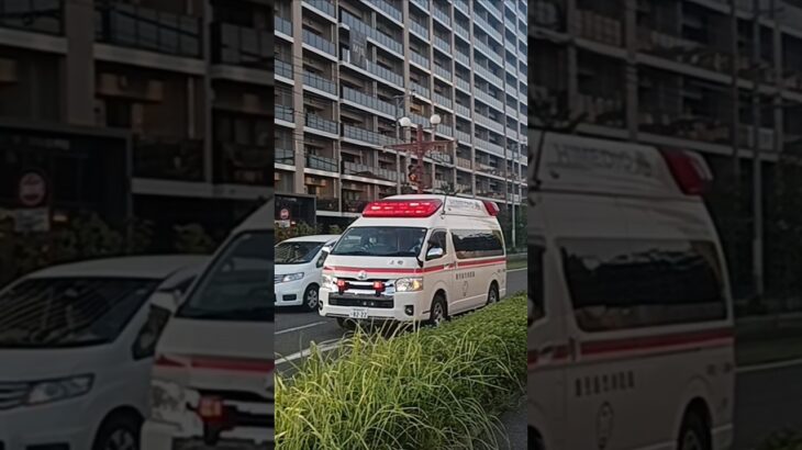 【緊急走行】市立病院へ救急搬送!鹿児島市消防局西本署非常用救急（上町救急代車運用中）