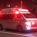 【緊急走行】桜通りに入る救急車。茨木市消防本部　本署2（非常用救急隊）