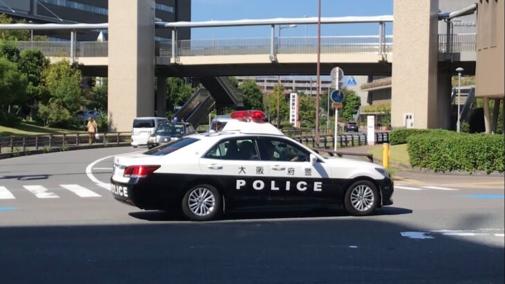 【緊急走行】関西医大病院前を緊急走行！大阪府警　210系パトカー