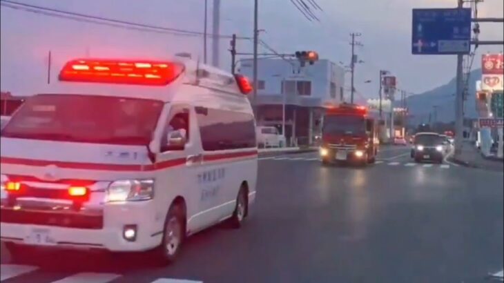 夕暮れの事案へ3台が怒涛の緊急走行！！