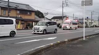 栃木県栃木市   岩舟分署の救急車緊急走行🚑💨                栃A8 救急車 緊急走行   交差点サイレン‼️                        サイレン音量注意⚠️