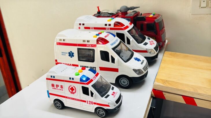 救急車のミニカー走る☆緊急走行テスト☆坂道走るよ| Ambulance miniature car runs! Emergency driving test