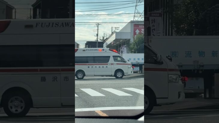 TCDサイレンを鳴らし緊急走行するハイメディック救急車【西部救急隊・藤沢市消防局】