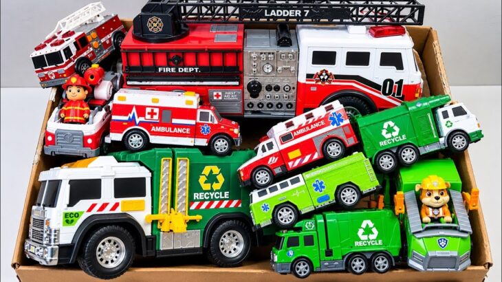 消防車・ゴミ収集車・パトカー・救急車コレクションに新しい仲間が登場！🚒🚛🚓🚑 | 緊急走行＆坂道走行テスト