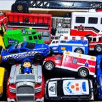 箱いっぱいのパトカー＆緊急車両！🚓🚑 消防車・救急車・ゴミ収集車のサイレン＆坂道走行！