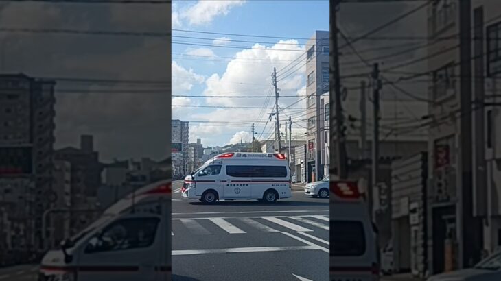 【緊急走行】救急車交差点通過！鹿児島市消防局郡元救急隊