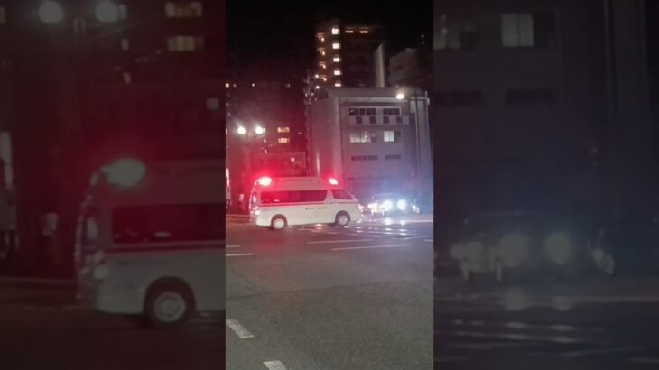 【緊急走行】救急車交差点進入!鹿児島市消防局甲南救急隊