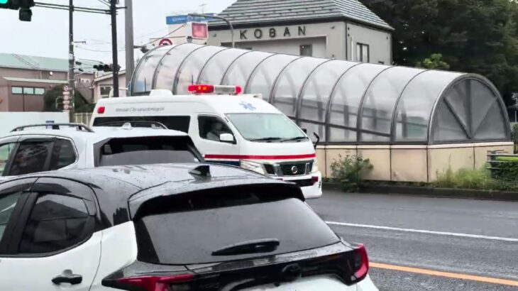 松戸市立総合医療センター　救急車　柏市国道６号線を逆走緊急走行