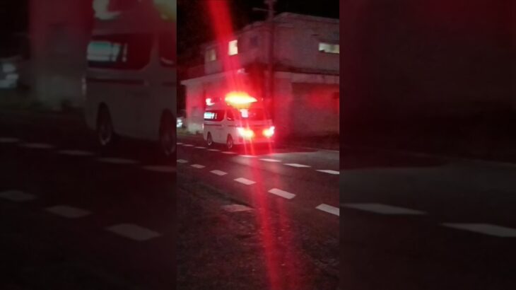 【緊急走行】深夜の救急搬送!鹿児島市消防局喜入救急隊