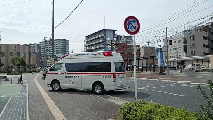 【緊急走行】「救急車、市立病院入りまーす」マイクパフォーマンスをしながら救急搬送!鹿児島市消防局吉野非常用救急（南林寺救急代車運用中）