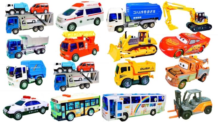 はたらくくるまのおもちゃが坂を下るよ♪  パトカー、救急車、消防車、ごみ収集車、バス、ショベルカー、ダンプトラックなどなど人気の働く車大集合！坂道緊急走行試験🚨✨ そるちゃんねる