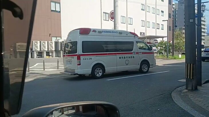 【緊急走行】代車で今給黎総合病院へ救急搬送!鹿児島市消防局吉野非常用救急（南林寺救急代車運用中）