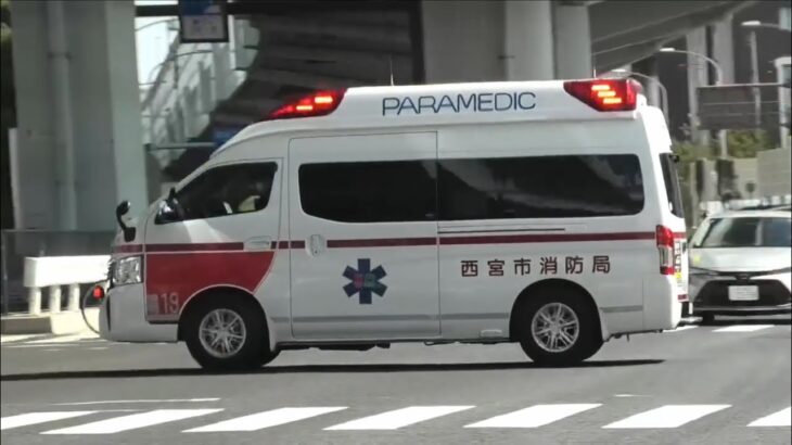 🚨救急車🚨緊急走行🚨響き渡るサイレン🚨西宮市消防局🚨 #救急車 #緊急走行 #西宮市消防局