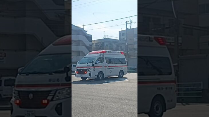 【緊急走行】新型パラメ交差点通過!鹿児島市消防局谷山北救急隊