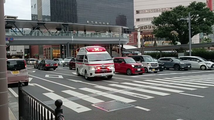 【緊急走行】鹿児島中央駅より傷病者を救急搬送せよ!鹿児島市消防局甲南救急隊