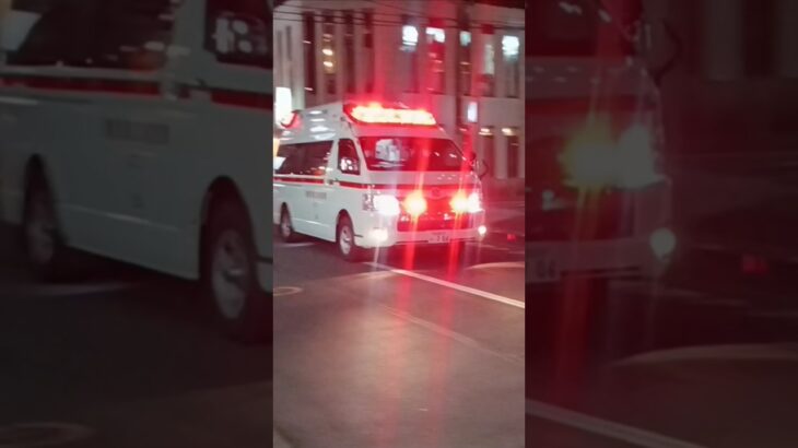 【緊急走行】天文館より救急搬送!鹿児島市消防局吉野非常用救急（南林寺救急代車運用中）