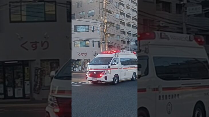 【緊急走行】新型パラメ交差点進入!鹿児島市消防局吉野救急隊