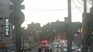 【緊急走行】アクティビーコン救急車田上方面へ救急出場!鹿児島市消防局甲南救急隊