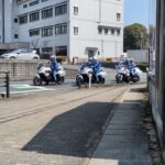白バイの一斉出向